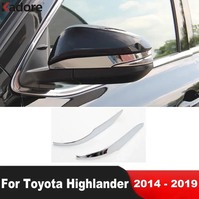 Для Toyota Highlander 2014 2015 2016 2017 2018 Хромированные накладки на боковые зеркала заднего вида, декоративные молдинги, аксессуары