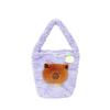 Large Capacity Furry Handbag Plush Cartoon Storage Bag Candy Pouch Capybara Bucket Bag  Shopping