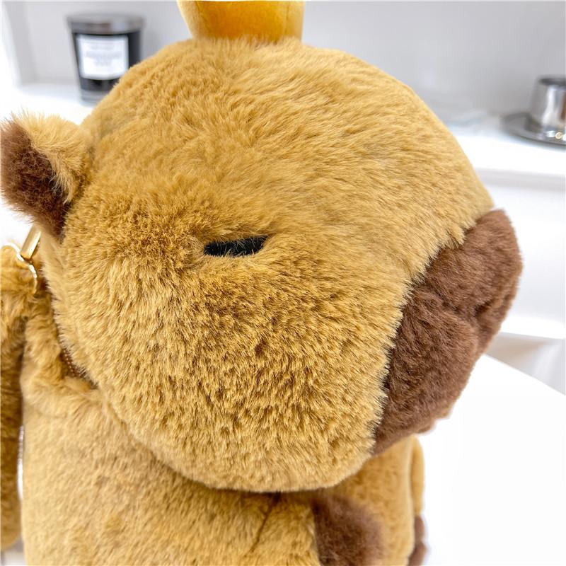 Cute Soft Plush Capybara Backpack Girl Fashionable Crossbody Bag for Women Kawaii Shoulder Bag for Children Gifts for Girlfriend