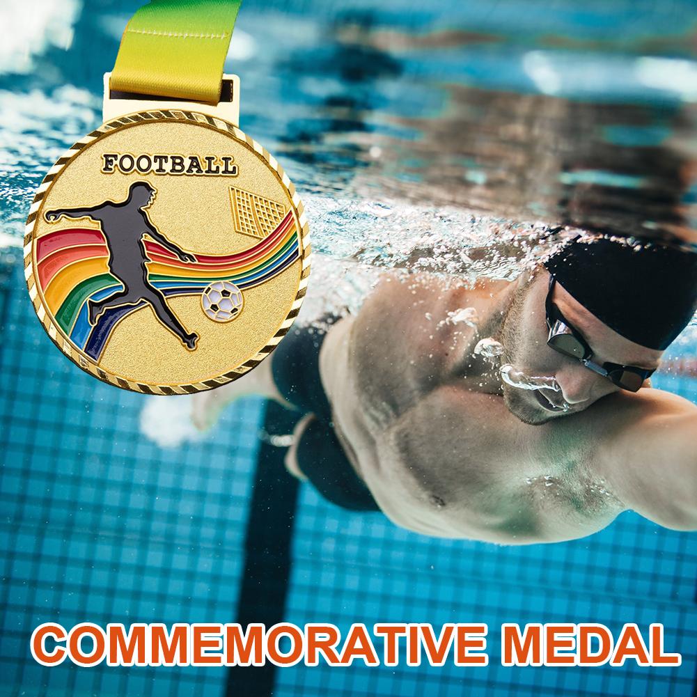 Практичные футбольные медали Награда победителю Золотые Серебряные Медные Футбольные Спортивные Памятные медали Футбольные Аксессуары