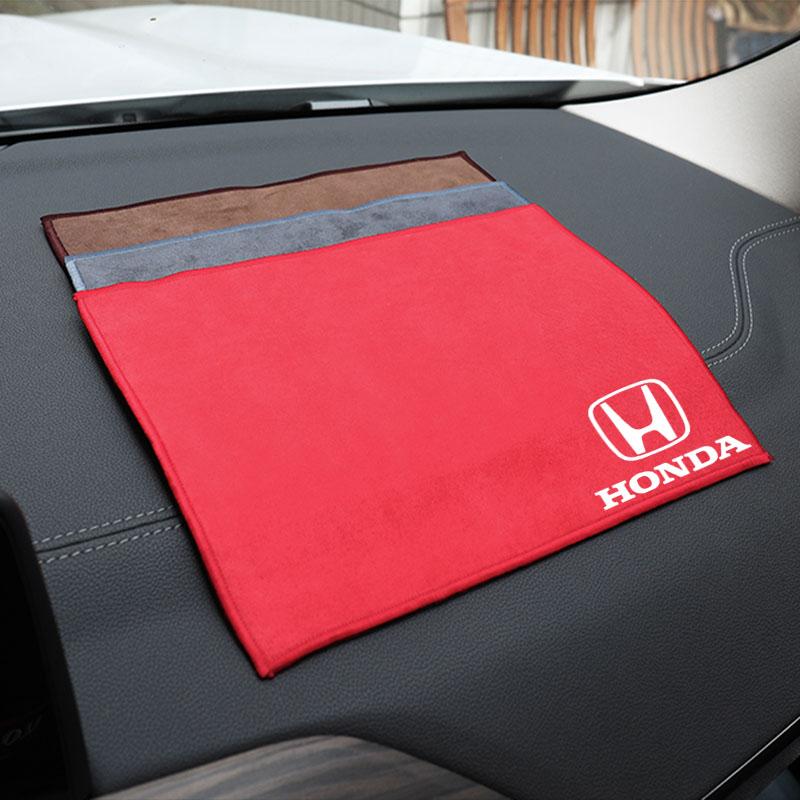 Car Towel Rag Cloth Sticker Accessories For Honda Civic FIT Accord Prelude CRV 5th Mugen City CRZ CRX Jazz HRV Pilot Odyssey SV0