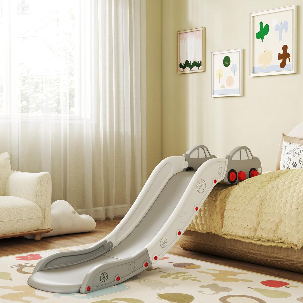 Kids Slide for Bed, Sofa, with Extended Length, Easy to assemble and Store, Grey
