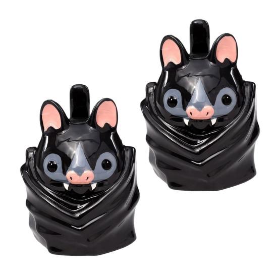 Кружка в форме летучей мыши, перевернутая вверх дном, милая 3D керамическая кофейная кружка с ручкой-хвостом, забавная новинка, кружка с животным, подарок для готического домашнего офисного декора