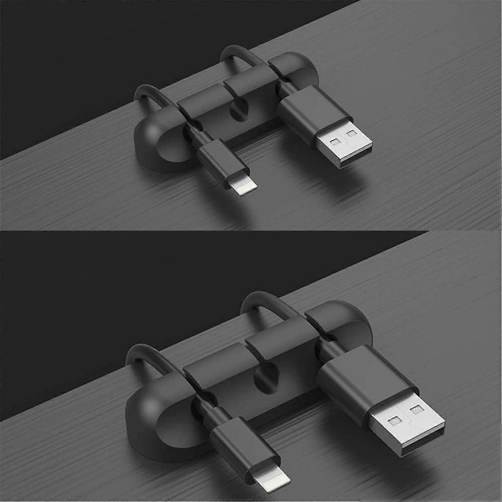 Cable clamp, wire fixing, suitable for mouse cable, PC, office and home (2 pieces)