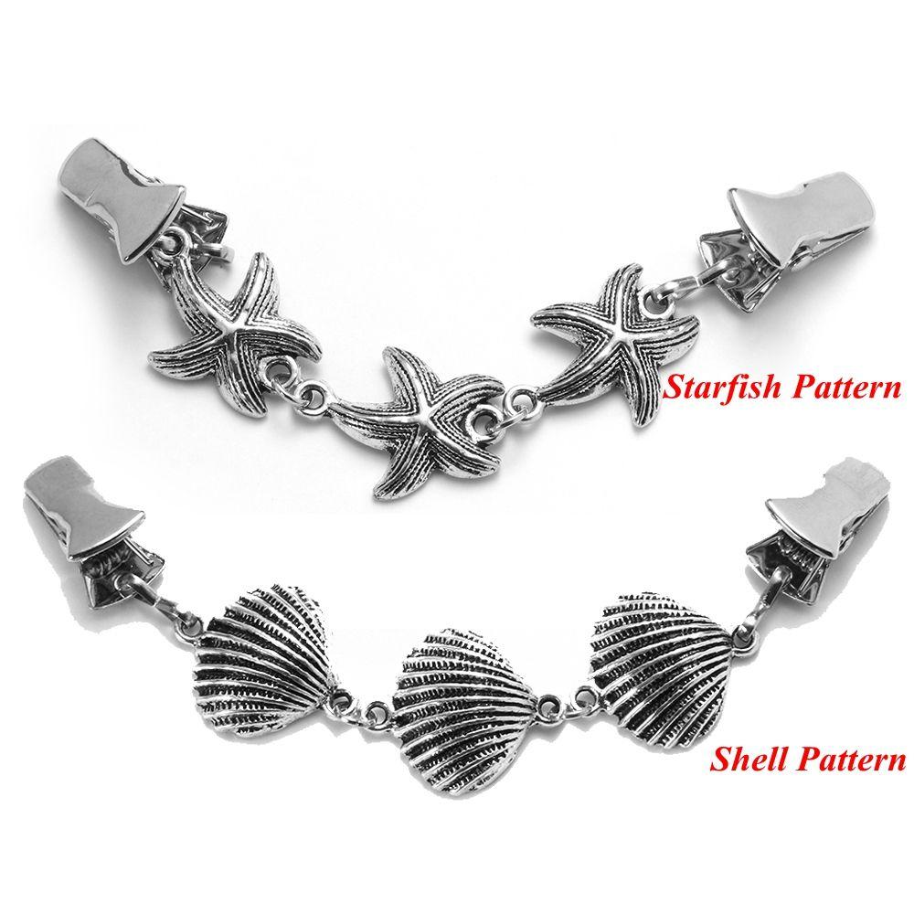 New Winter Starfish Shell Type Shawl Brooch Sweater Blouse Pin Duck Clip Clasps Cardigan Clip