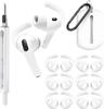 6 пар силиконовых спортивных ушных крючков для AirPods Pro 3, противоскользящие амбушюры с чистящим набором, чехол для хранения