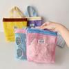 Portable Makeup Bag Mesh Toiletry Bag Breathable Large Capacity Toiletry Storage Bag Foldable Quick Dry Mesh Cosmetic Bag Beach