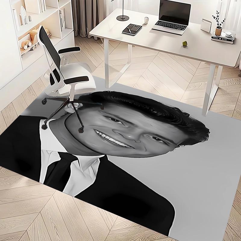 1pc singer Cliff Richard Print Area Rug - Soft, Washable Non-Slip Indoor Mat, Living Room, Home Office Decorative Rug,Office Decorative
