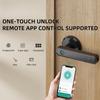 Электронный противоугонный замок с контролем по отпечатку пальца и Bluetooth через приложение, автоматическая блокировка, безопасность дома и офиса, умная ручка, дверной замок