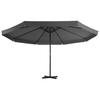 VidaXL Outdoor Parasol with Aluminum Pole, Patio Sunshade, Sun Shelter, Garden Terrace Parasol, 500 Cm 44474