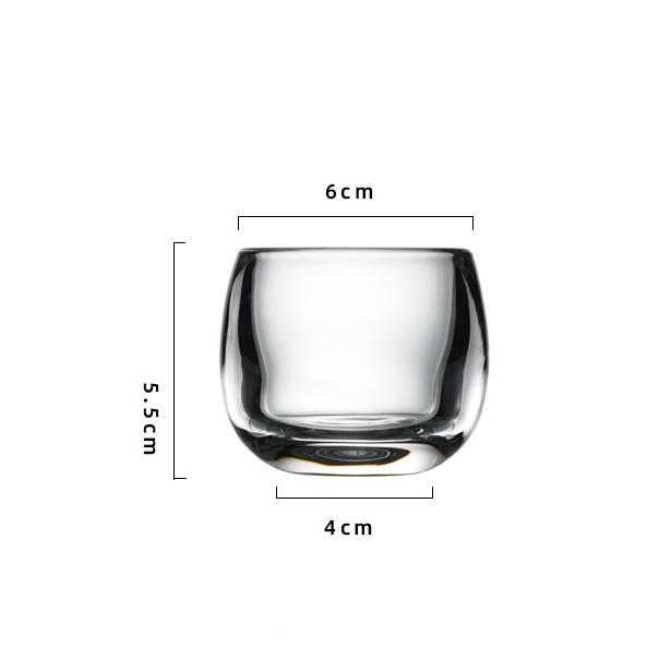 Набор из 2 шт. Посуда Хрустальное стекло 80 мл Мастер-чашка Диспенсер для воды Кавайная Утолщенная Чайная чашка Дом Кофейная посуда Чайная посуда Кофейные чашки