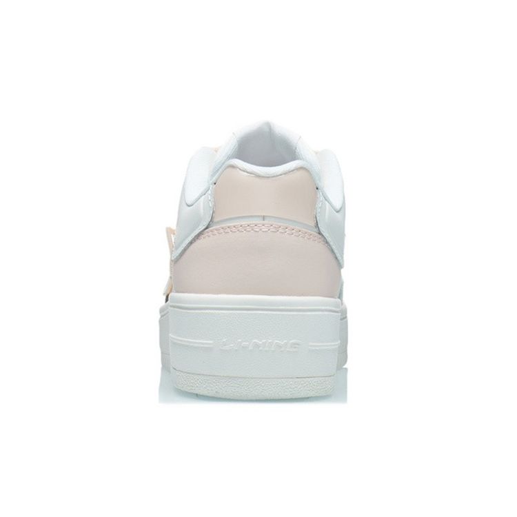 Li Ning Qi Feng Классические повседневные прочные низкие кроссовки для скейтбординга Женские кроссовки Мягко-розовые AGCT380-2