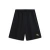 Li Ning Sports Fashion Series Простые дышащие удобные приятные для кожи однотонные трикотажные вышитые повседневные шорты мужские шорты черного цвета AKSU699-1
