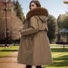 GMXIA Женские винтажные повседневные однотонные куртки и пальто с капюшоном с длинными рукавами и осенне-зимним принтом