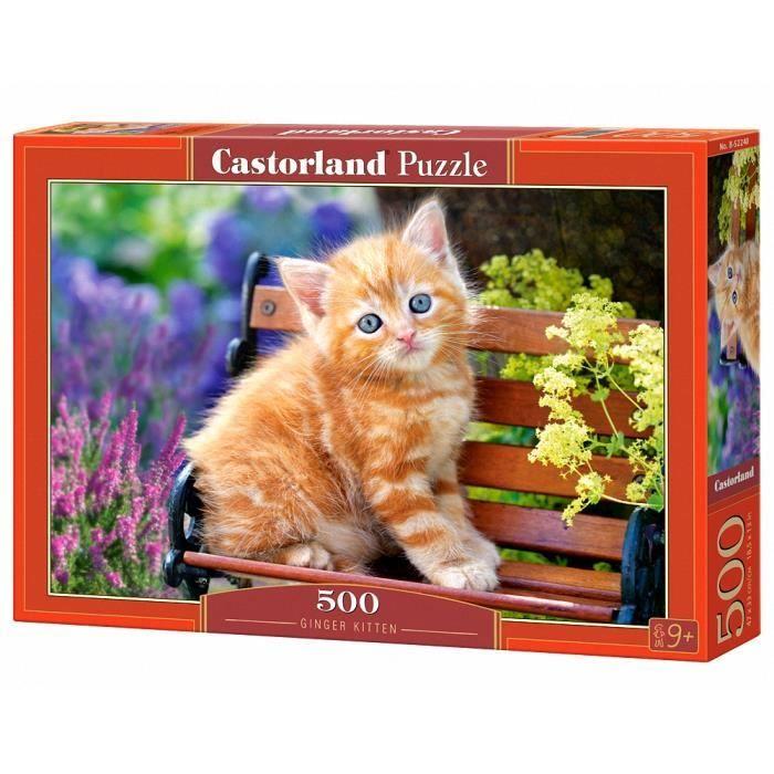 Puzzle Castorland 500 Pièces - Chaton Roux - Thème Animaux