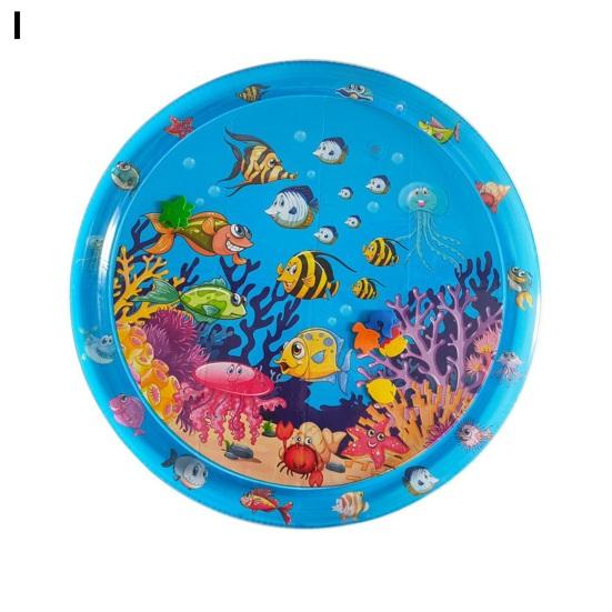 Водный сенсорный игровой коврик, интерактивные игрушки для кошек, коврик для самостоятельной игры с надувным рисунком морских животных