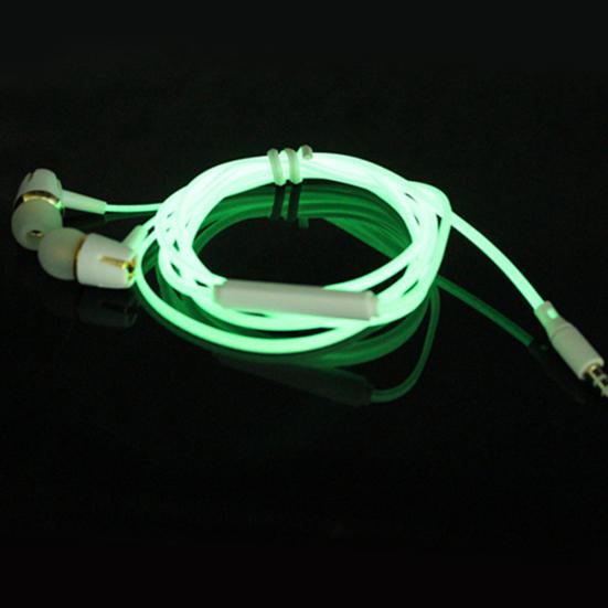 Универсальные нормальные/светящиеся внутриканальные наушники 3,5 мм с мощным басом и микрофоном