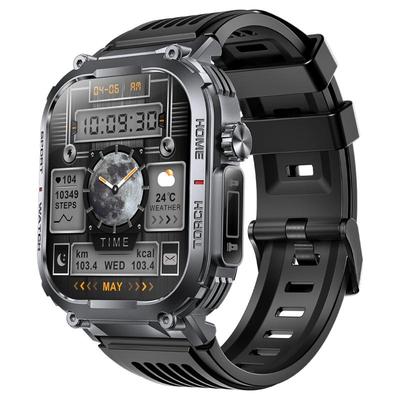 2024 Смарт-часы для мужчин 3ATM водонепроницаемые с вызовом/светодиодным фонариком 2.02" HD экран Смарт-часы компас фитнес-трекер HR/монитор артериального давления часы