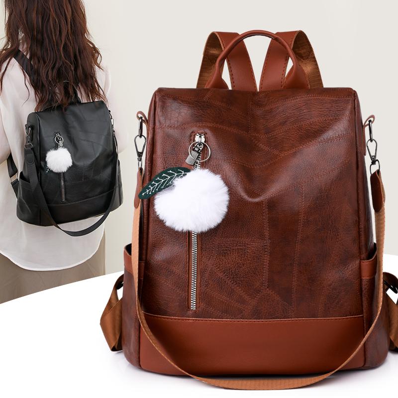 Женский рюкзак для отдыха, высокое качество, кожаные женские противоугонные сумки на плечо, модные школьные сумки для девочек, женский дорожный рюкзак