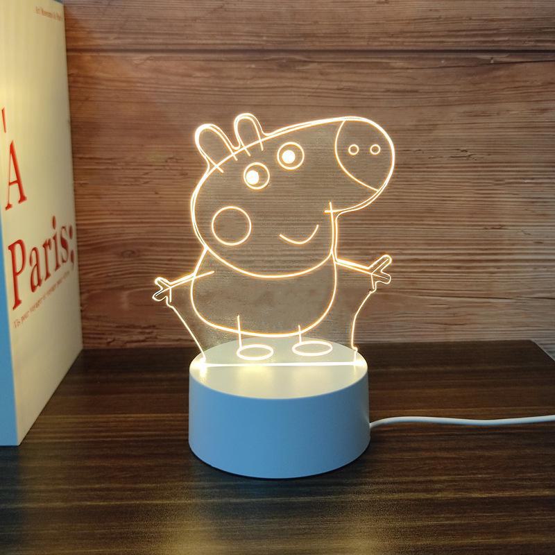 3D-светодиодный ночник: Креативный прикроватный светильник для защиты глаз в спальне, питание от USB, энергосберегающий, идеально подходит для общежитий и девочек.