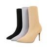 Sexy Sock Boots Knitting Stretch Boots High Heels For Women Fashion Shoes 2022 Spring Autumn Ankle Boots Booties Female999