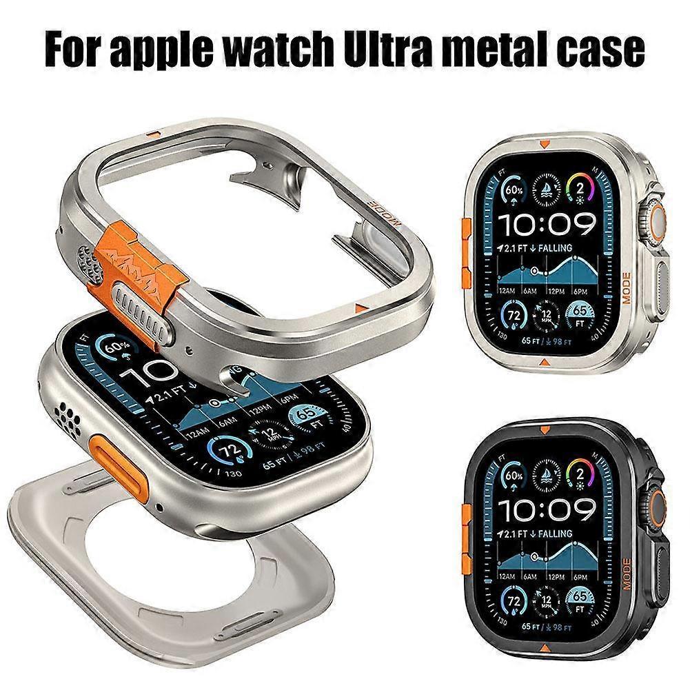 Подходит для Apple Watch Alpine Металлический корпус Apple Ultra 2-го/1-го поколения Полуобхват Полый Защитный чехол Apple