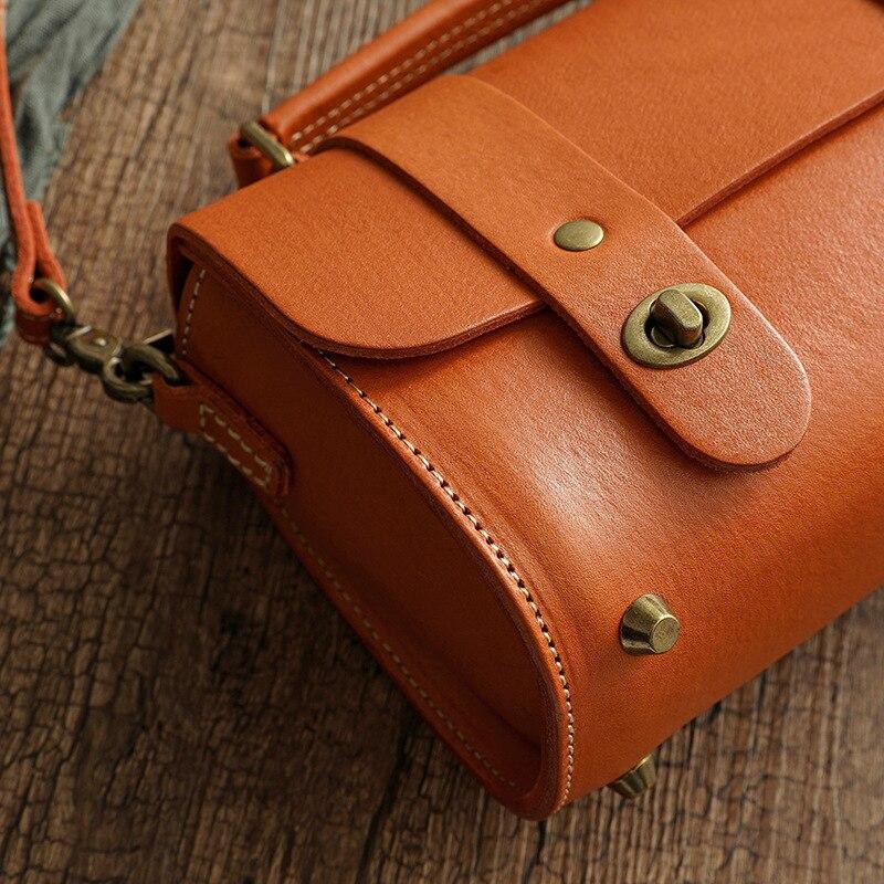 Johnature Винтажная женская сумка-мессенджер из натуральной коровьей кожи, сумка ручной работы для отдыха, однотонные сумки на плечо