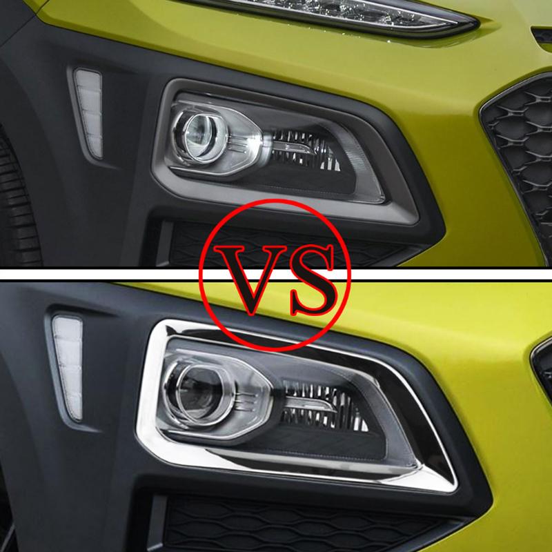 2 шт./компл. для Hyundai Kona Kauai 2017-2022, передняя противотуманная фара, украшение, отделка блестками автомобиля