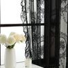 2 шт. Сказочная штора с рюшами из французского кружева с цветочным узором, деревенская, ретро, кружевная, прозрачная, вышитая вуалевая штора, для двери