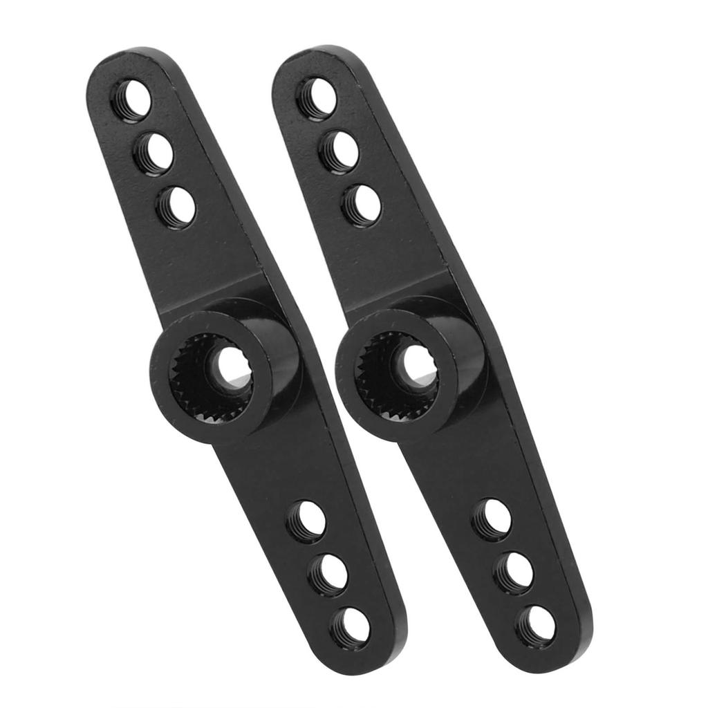 2pcs 25T Aluminium Alloy CNC RC Steering Servo Arm Universal Fit for 1 10 RC CarBlack
