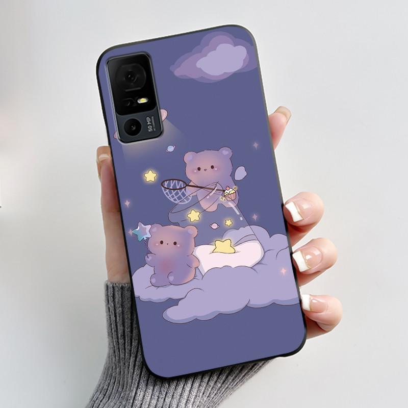 Cute Case For TCL 40 XL Fundas TCL 40T T608DL Cover For Lively Jitterbug Smart 4 Printing Shells Protective Soft Silicone Casing