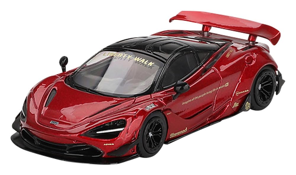 MINI GT Scale McLaren 720S Gem Red Finished Product 1/64 LBWorks (Left-Hand Drive)