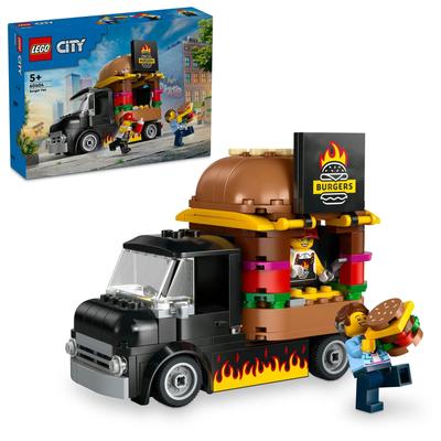 LEGO Городской грузовик-бургер, игрушка, подарок на день рождения, блок, обучающий, рождественский, для мальчиков, девочек, детей 5 лет, 6 лет, 7 лет, 8 лет, транспортное средство