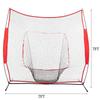 Portable 7*7FT Children Baseball Practicing Net Kid Training Equipment with Bag