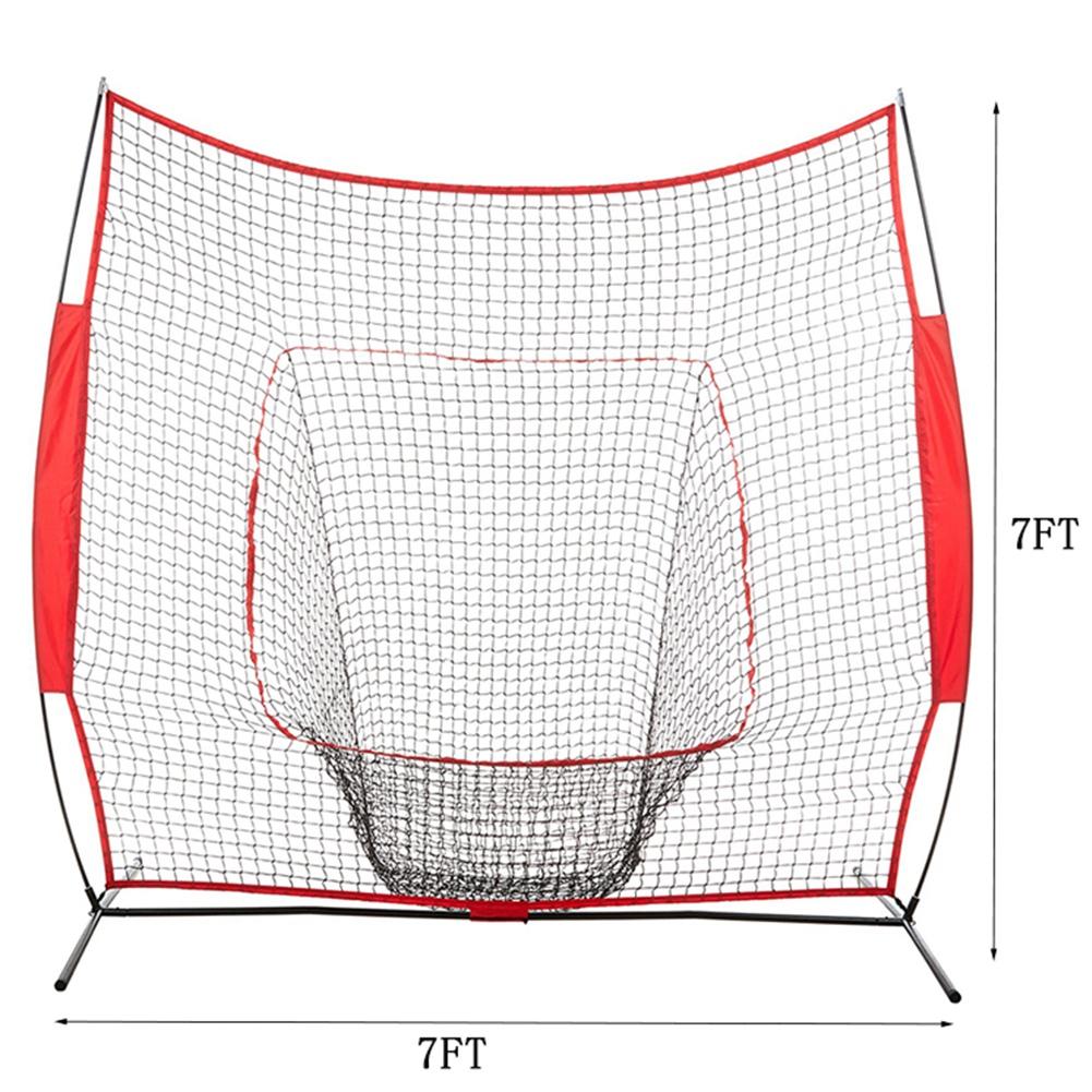 Portable 7*7FT Children Baseball Practicing Net Kid Training Equipment with Bag