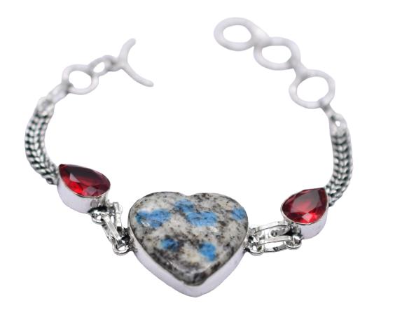 K2 Jasper Garnet Gemstone Handmade Bracelet Jewelry BR 154