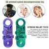 3D Printed Fidget Ring Toy Stress Anxiety Relief 5-in-1 Gear Spinner Sensory Toy Kids Adults Portable Travel Mindful Meditation Fingertip Spinning Toy