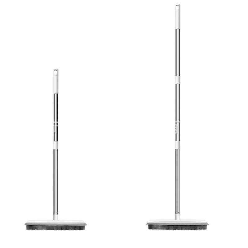 Мягкая силиконовая щетка для чистки пола и ковров с двусторонним скребком для удаления шерсти домашних животных