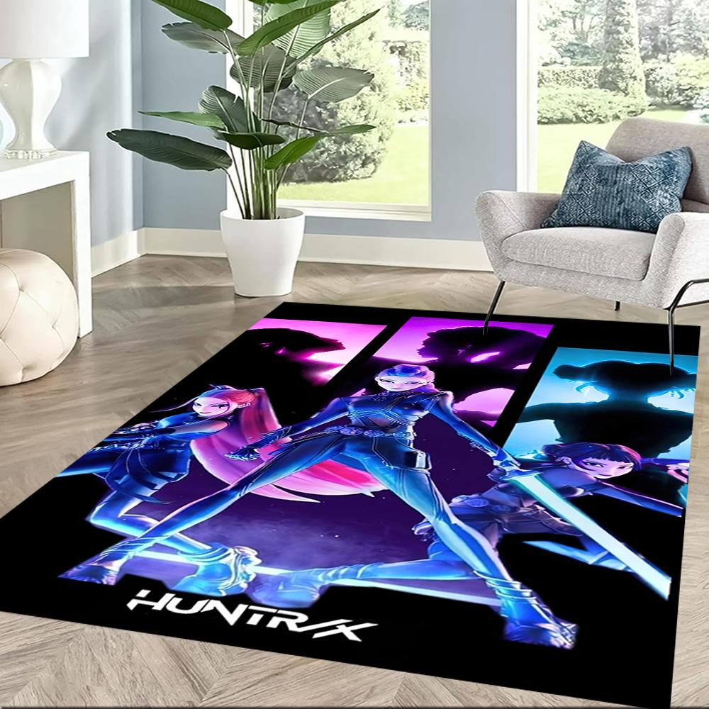 Golden K-pop Stars Square rugs are a great choice for living rooms, bedrooms, home décor, and as gifts.
