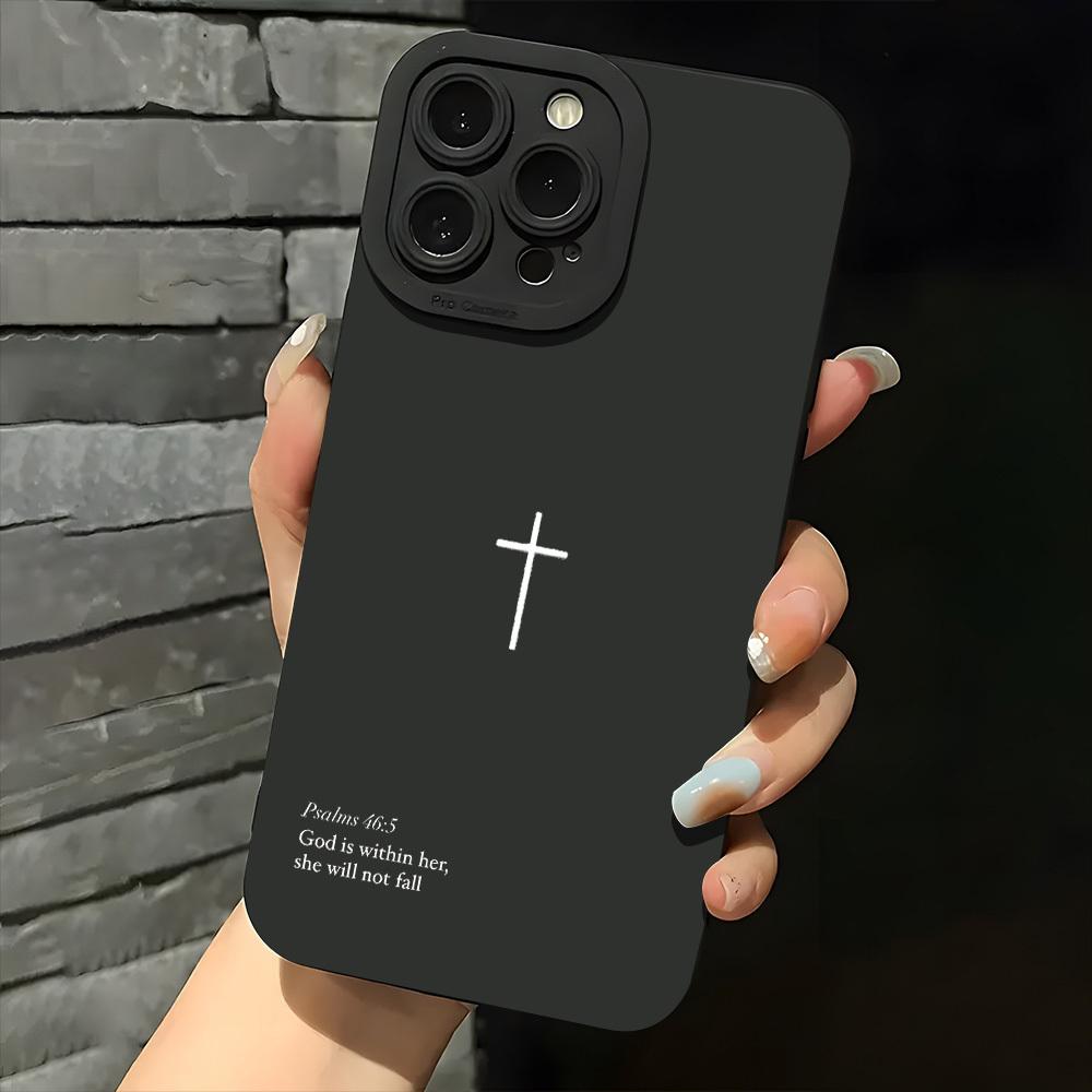 Cross Christian phone case suitable for iPhone 17 16 15 14 13 12 11 Pro/Max/Plus anti drop and shockproof back cover