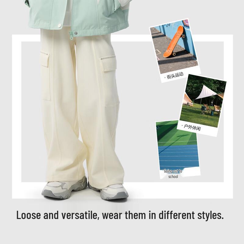 Balabala Girls' Casual Cargo Pants