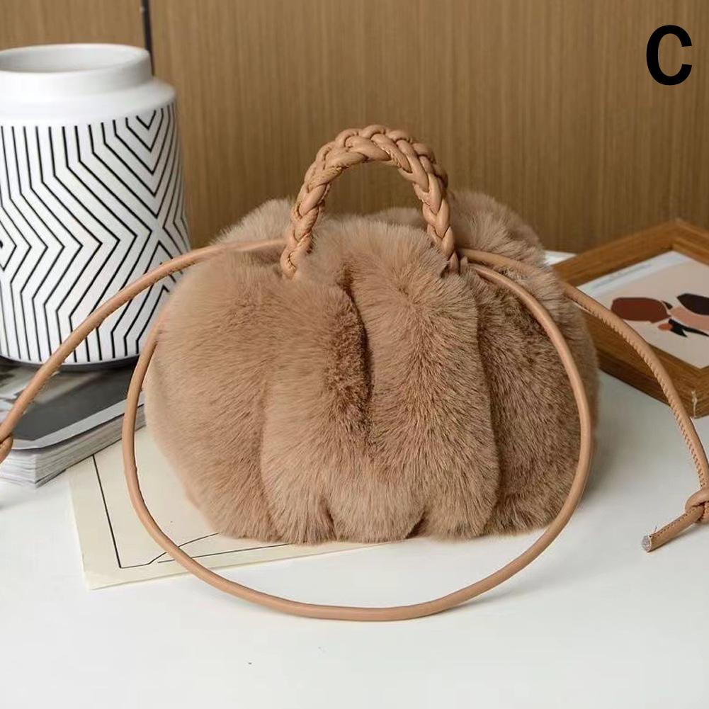Корейский стиль INS Plush Cloud Bag Осенняя зимняя сумка Kawaii Solid Furry Women Cotton Color Sh L7X2