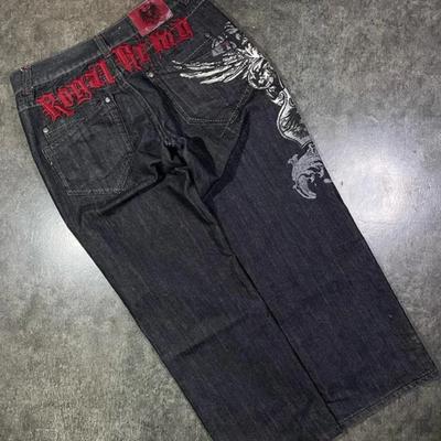 Уличная одежда American Retro Cleanfit Fashion Print Baggy Jeans Y2K Popular Casual Joker Gothic High-Tail Wide-Bar