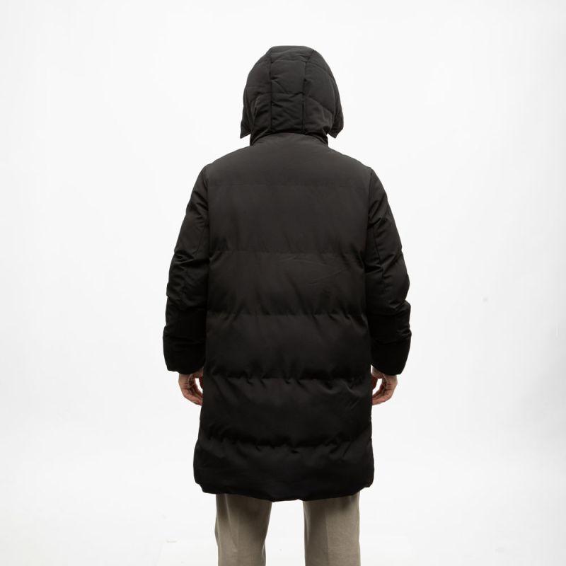 Мужской пуховик средней длины альпийского стиля с капюшоном однотонный DEELUXE 74