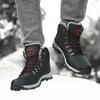 Fashion 2024 Winter Men Hiking Boots Waterproof Ankle Snow Boots Men Sneakers Outdoor Non-slip High Top Plush Warm Leather Shoes