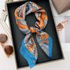 New Minimalist Small Square Scarf Women'S Scarf Professional Small Scarf Autumn And Winter Warm Shawl Scarf Temperament Headband