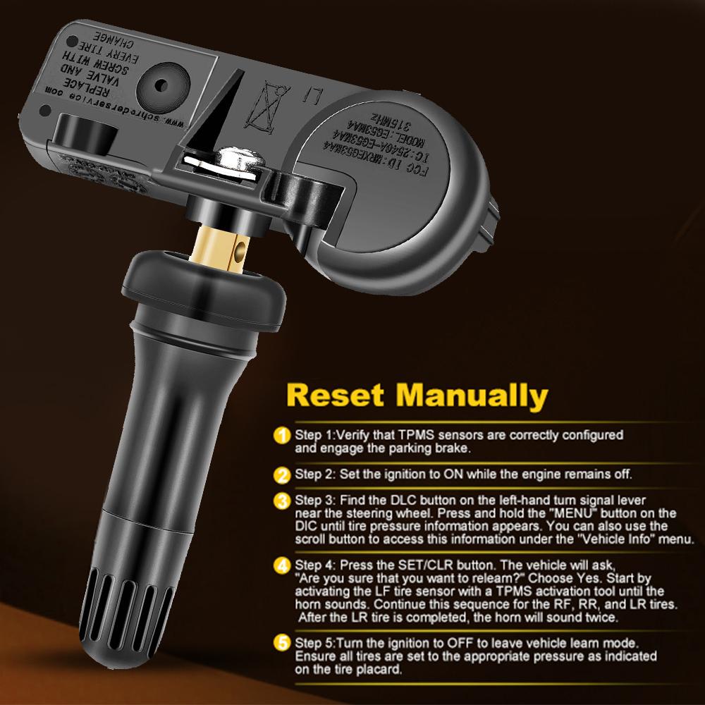 Датчик давления в шинах автомобиля Внутренние датчики 315 МГц LEEPEE TPMS Датчик Замена Система контроля давления в шинах