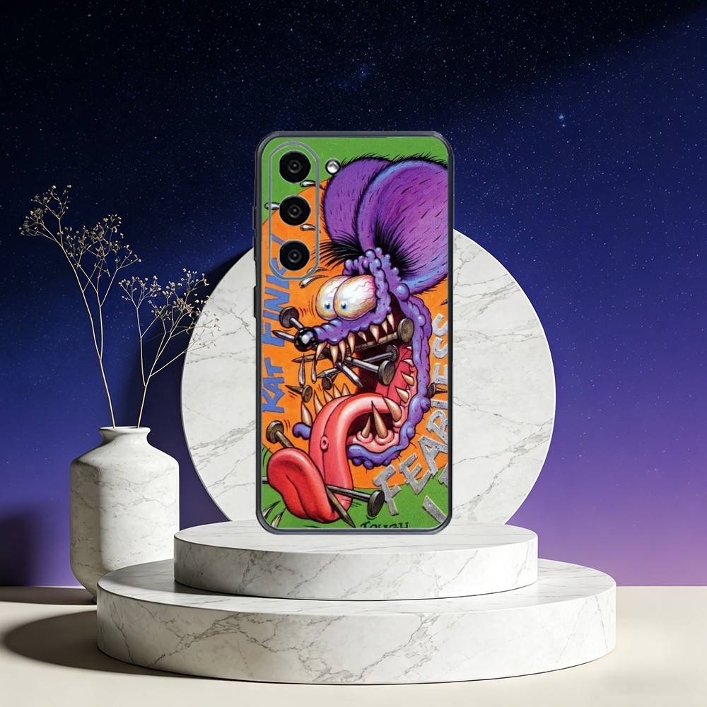 Чехол для телефона R-Rat F-Fink Art Design для Samsung Galaxy A73, A72, A71, A70, A53, A52, A51, Другие, Мягкий черный