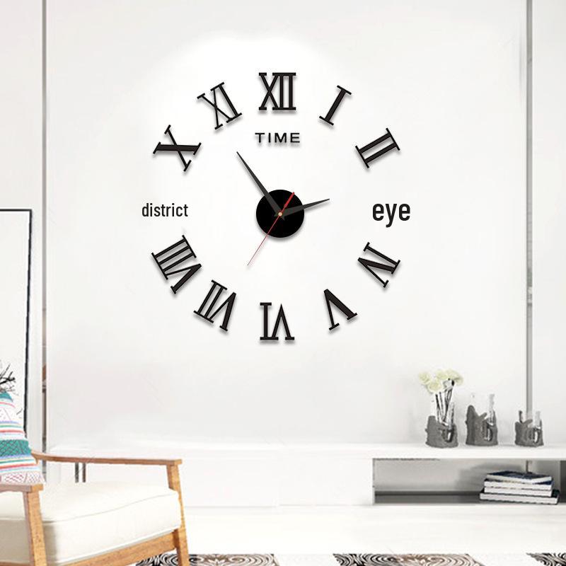 Светящиеся DIY Модные Настенные Часы - Бесшумные, Без Отверстий, Декоративные для Спален