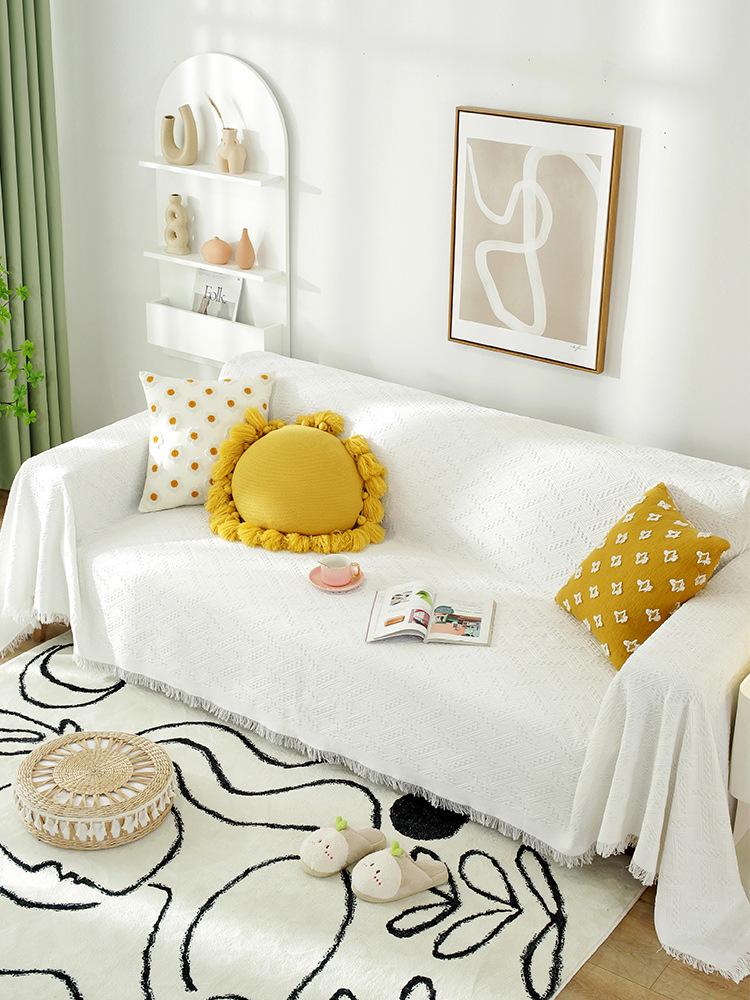 Универсальный чехол для дивана в скандинавском стиле - летнее одеяло на все времена года, подходит для одно- и трехместных диванов
